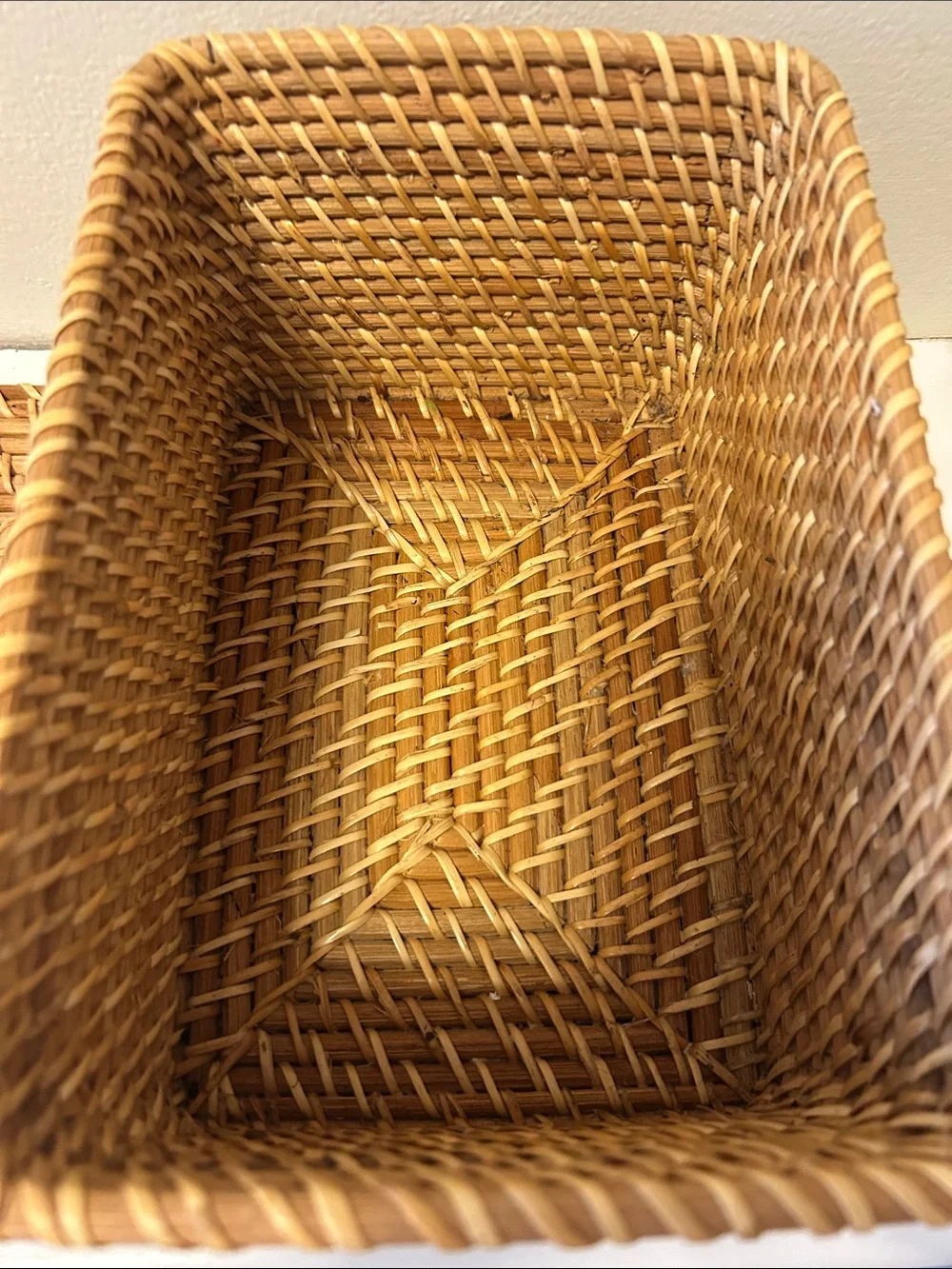 Natural Woven Sturdy Storage Basket with Lid - New